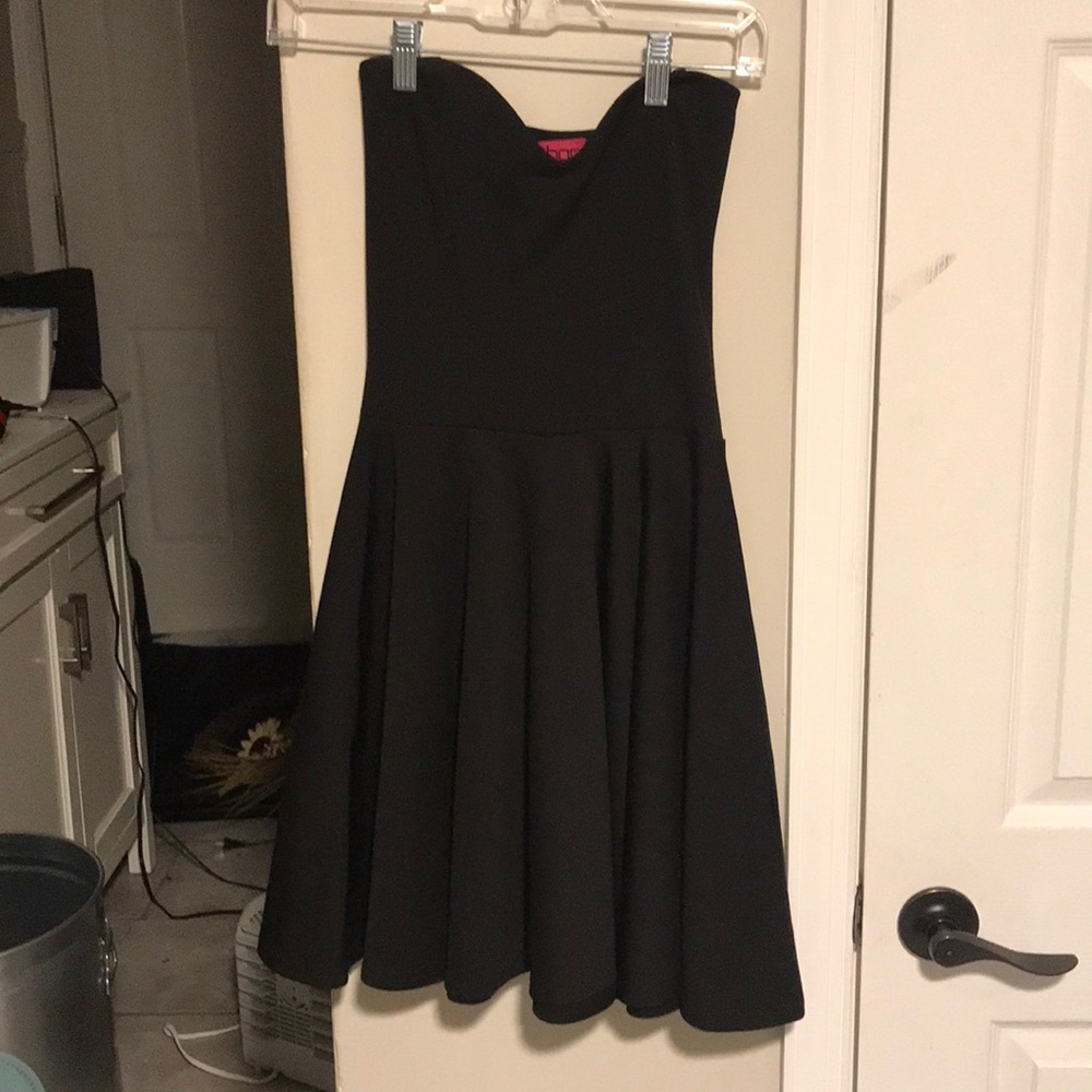 Black strapless dress.  Size 2.